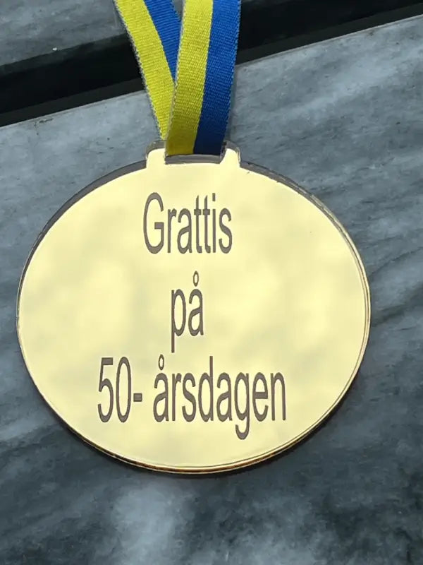 Medalj | Grattis på 50- årsdagen