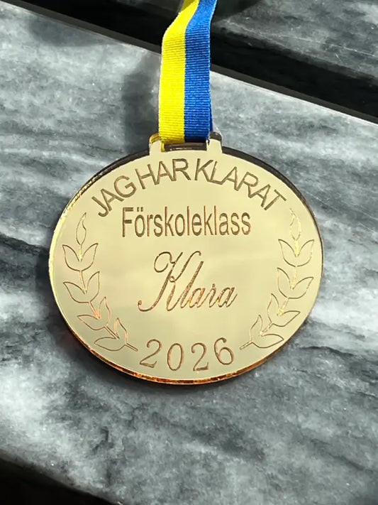 Avslutningspresent Medalj Förskoleklass