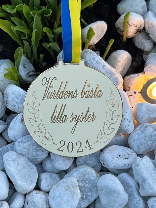 Medalj världens bästa lillasyster