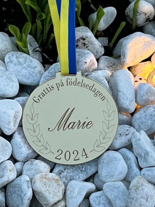 Medalj grattis på födelsedagen