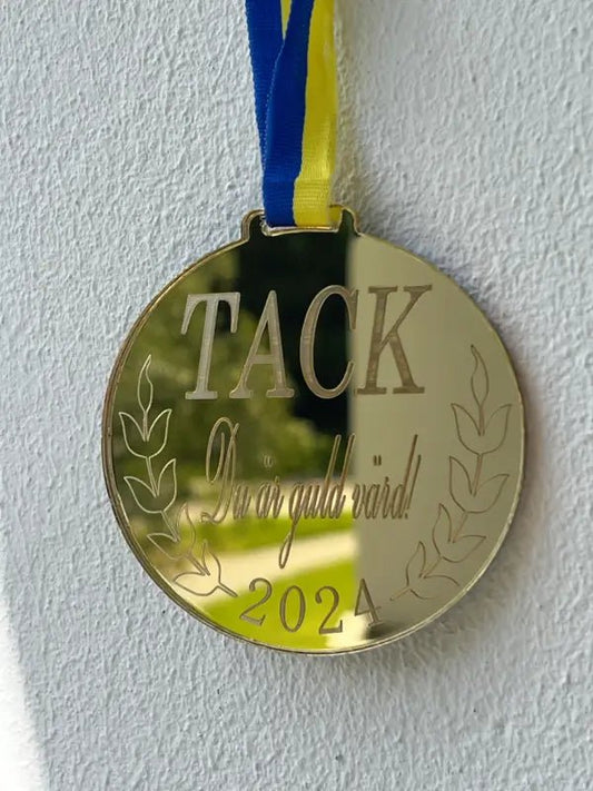 Du är guld värd | Medalj - DinMedalj